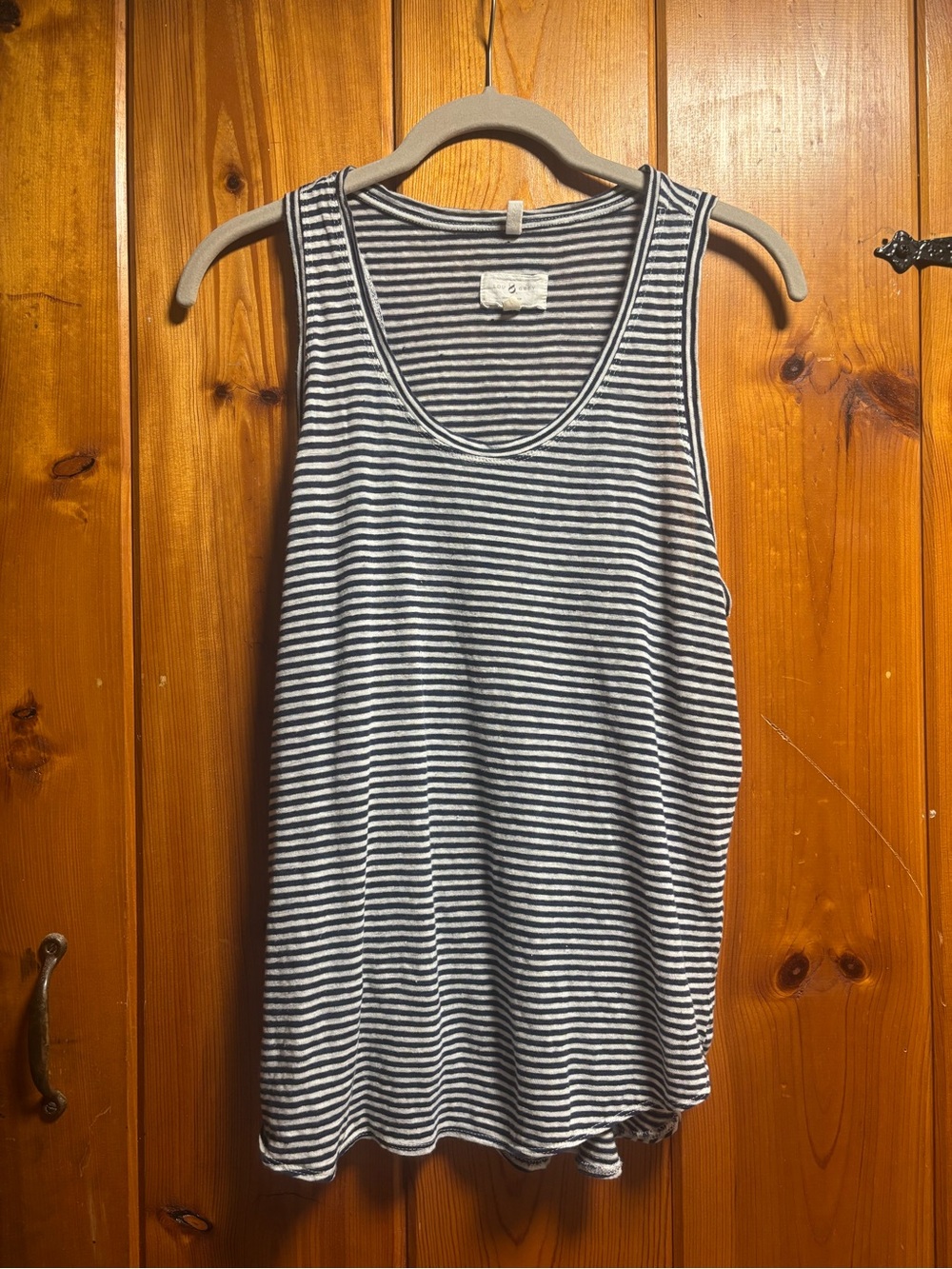 Lou & Grey Navy/White Striped Scoop Tank